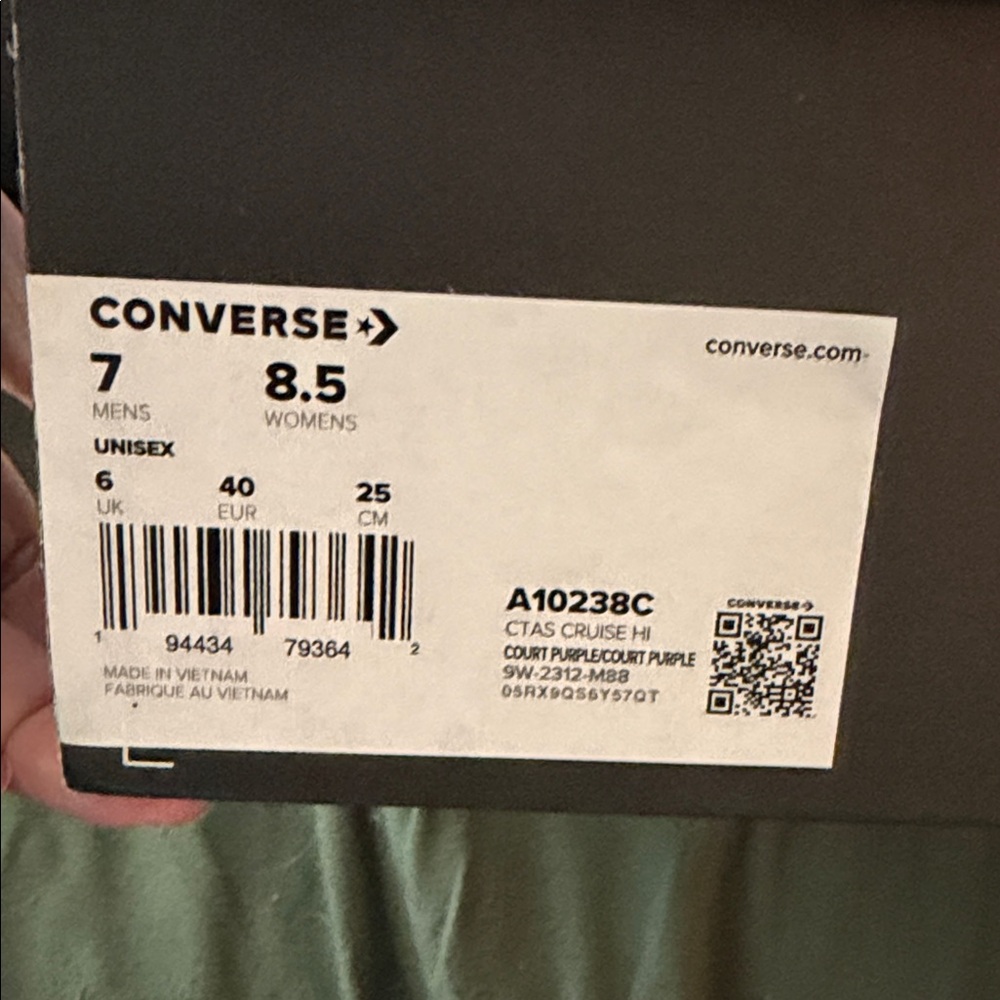 Converse CTAS Cruise Hi Purple Sneakers - Picture 3 of 3